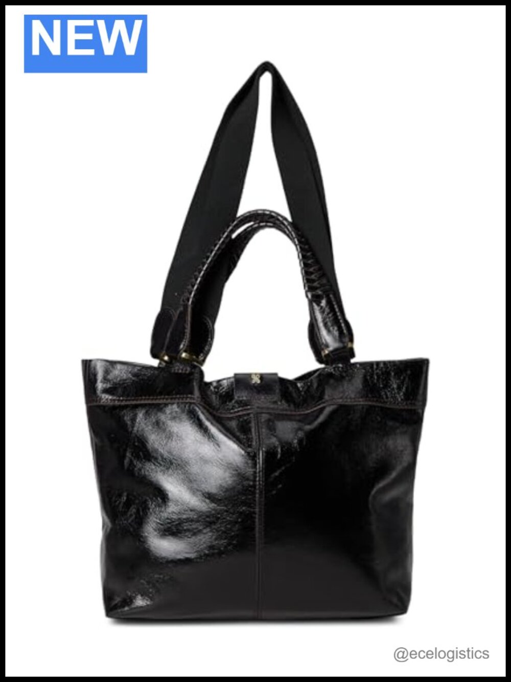 Leather Convertible Shoulder Tote Magnetic Closure Two Strap Options
